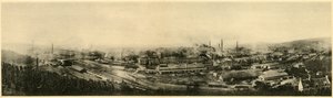 Le Creusot, panoramic view from the Album des Fers et Aciers of the company Schneider & Cie, 1895 by French Photographer
