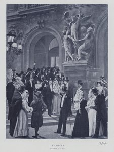 Leaving a ball at the Paris Opera