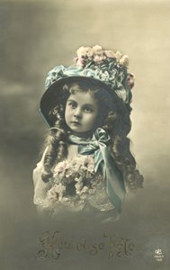 Little Girl in a Large Hat by French Photographer