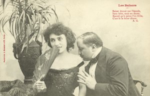 Man Kissing a Woman