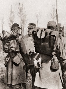 Marshal Joseph Jacques Césaire Joffre Inspecting His Troops, from The Illustrated War News, 1915 by French Photographer
