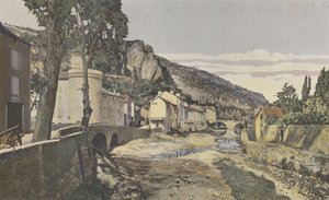 Meyrueis, The Jonte, in the Lower Town by French Photographer