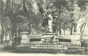 Monument of the Fabulist La Fontaine, Luxembourg Gardens by French Photographer