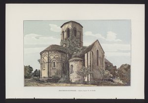 Mouthiers-sur-Boeme, Church, North Facade and Apse by French Photographer