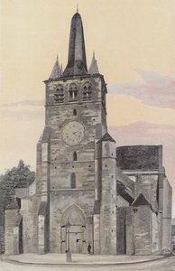 Mussy-sur-Seine, Church, West View by French Photographer