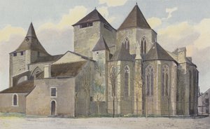 Oloron-Sainte-Marie, Sainte-Marie Church, Southeast View by French Photographer