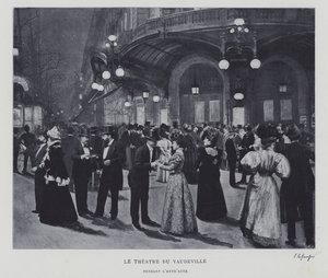 Outside the Theatre du Vaudeville, Paris, During the Interval