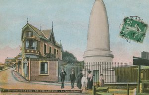 Pain de Sucre (sugar-loaf memorial) at Sainte-Adresse near Le Havre. Mausoleum built in memory of Charles Lefebvre-Desnouettes. Postcard sent in 1913 by French Photographer