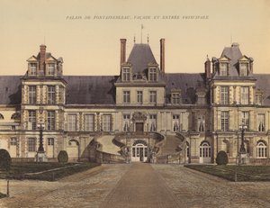 Palace of Fontainebleau, Facade and Main Entrance by French Photographer