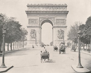 Paris: Arch of Triumph, from the East by French Photographer
