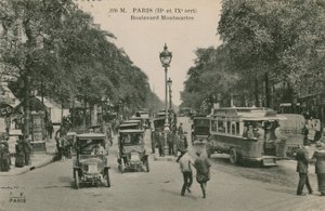 Paris, Boulevard Montmartre. Postcard sent in 1913. by French Photographer