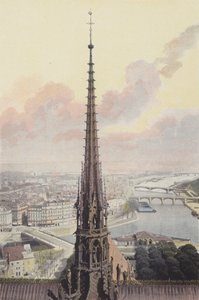 Paris, Spire of Notre-Dame, View from the South Tower by French Photographer