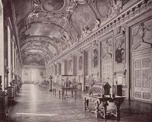Paris: Gallery of Apollo, Louvre Museum, looking South by French Photographer