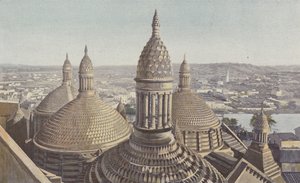 Perigueux, Saint-Front Cathedral, Domes Viewed from the Bell Tower