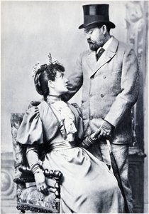 Portrait of Emile Zola and Jeanne Rozerot by French Photographer