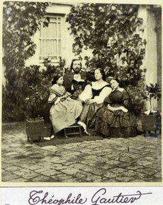 Portrait of Théophile Gautier (1811 - 1872) in the Family by French Photographer
