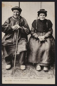 Mountain People in Saugues, Haute-Loire, c.1900 by French Photographer