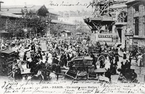 Postcard of Les Halles, Paris, Before 1914 by French Photographer