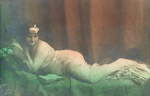 Reclining girl, reading