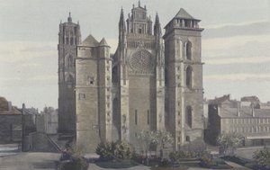 Rodez, Cathedral, West Facade by French Photographer