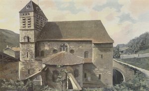 Saint-Chef, Church, Apse Side by French Photographer