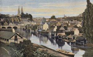 Saint-Lo, General View from the Banks of the Vire by French Photographer