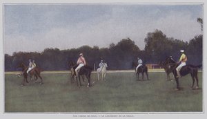 Start of a game of polo by French Photographer