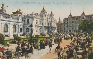 Terrace of the Cafe de Paris, Place du Casino, Monte Carlo by French Photographer