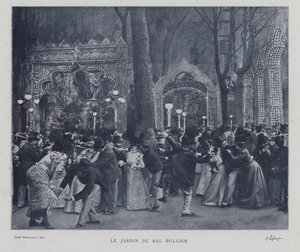 The garden of the Bal Bullier, Paris by French Photographer