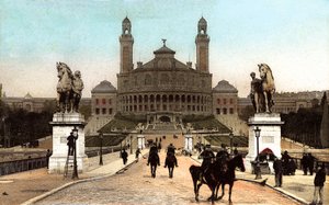 Trocadero palace built for the 1878 Paris World Fair, c. 1906 by French Photographer