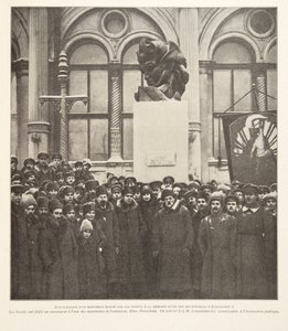 Unveiling of a Monument Erected by the Soviets in Memory of One of the Murderers of Alexander II, from Histoire des Soviets, pub. 1922