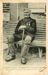 Victor Baillot, the Last Survivor of the Battle of Waterloo, Photographed at Carisey on 22 April by French Photographer