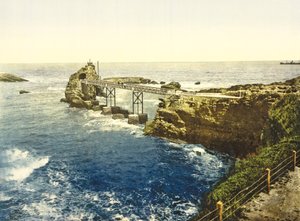 View of the Virgin on the Rocks, Biarritz by French Photographer
