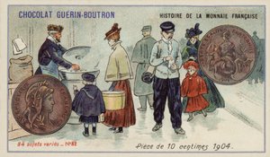 10 Centimes Piece by French School