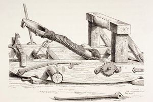 15th century mangonel, from Les Arts au Moyen Age, published 1873 by French School