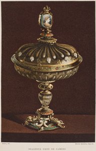 17th Century Sweet Jar with Cameos (from Dictionnaire de Lameublement et de la Decoration by Henry Havard, Volume 2, Plate 11) by French School