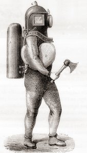 A 19th Century American Deep Sea Diving Suit, from 