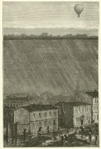 A Balloon above the rain by French School