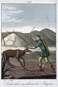 A Chukchi Shaman Consulting the Oracle by French School