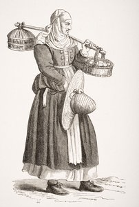 A Dealer in Eggs, after a 16th Century Woodcut by Cesare Vecellio (1521-1601) from 