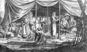 A Family of Kurdish Nomads, from Voyage en Perse by French School