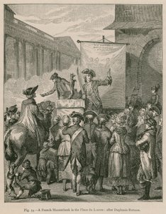 A French Mountebank in the Place du Louvre; after Duplessis-Bertaux by French School