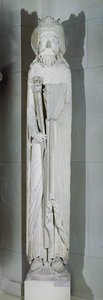 A King, possibly Solomon, from the west facade of Notre-Dame de Corbeil, Essonne by French School