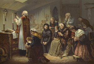 A Mass Under the Terror, France, 1790s by French School