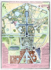 A New Plan of the Town, Château and Gardens of Versailles, 1714
