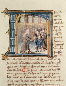A Sister Receiving Gifts from Patients, from Le Livre de Vie Active de l
