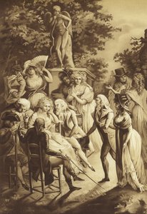 A Conference of Madame de Stael by French School