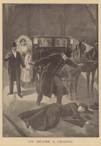 A murder at Chatou, Paris by French School