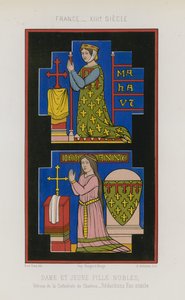 A noble woman and young noblewoman by French School