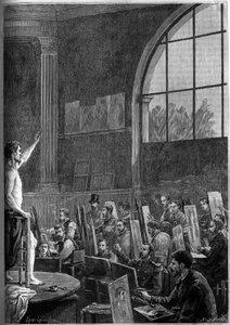 A pose session in an artist workshop in Paris